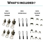 Universal Zipper Repair Kit - 3-size Double-sided Zippers Slider Replacement    