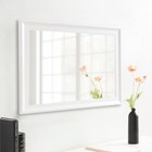 White Wall Mirror For Bathroom rectangle Rustic 24 X 36 Inch Hanging Vanity