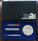 Nib Vintage 925 Sterling Silver Towle Cosmetic Set  Mirror comb   Brushes