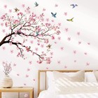 Watercolor Bird Flower Wall Decals For Kids Room  Nursery  Bedroom   Home Decor