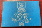 1974 Falkland Islands - Fiest Official Proof Set  5  - Royal Mint - Beauty 