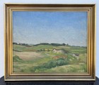 Oil Painting Impressionist Alfred Madsen Summer Landscape Denmark 1945