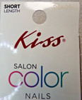 Kiss Salon Color Matte Black Artificial Glue On Nails Short