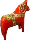 Vintage Nils Olsson Carved Wooden Red Dala Horse Sweden 4  Figure