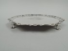 George Ii Salver Antique Georgian Shell Scroll Tray English Sterling Silver 1741