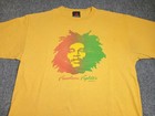 Vintage Bob Marley Freedom Fighter Music 2004 Mens T Shirt Size 1x Zion Yellow