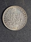 1918 France 2 Francs Silver   0 835 Fine  0 2685 Oz Asw   Solid Au    Stk q80