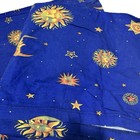 Vintage 90s Celestial Print Stars Suns Moons Fitted Sheet Flat Sheet Pillow Case