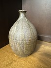 Studio Art Pottery Vase 8 5  Rustic Drip Glaze Vintage
