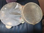 Vintage Middle Eastern Percussion Lot - Clay Darbuka Doumbek   2 Frame Drums
