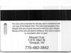 Mizpah Club Casino - Tonopah  Nv - Slot Card