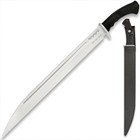 Honshu Boshin Seax Knife And Leather Belt Sheath - 7cr13 Stainless Steel Blade