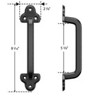 Heavy Duty 9  Antique Barn Door Handle  Large Rustic Retro Cast Iron Handle F   
