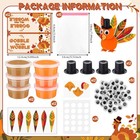 Forrafun 12 Sets Thanksgiving Craft Kits Diy Turkey Clay Ornaments Make Your Own