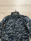 Vintage Us Navy Issue Blue Camouflage Working Parka Coat Jacket Men   s Size M