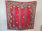 Lot Of 10 Different Vtg Scarves Square Multi-color Various Cloth Blends  