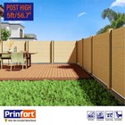 Prinfort 4pack 5ft  h  56 7     Matel Backyard Privacy Fence Panels Post Black    