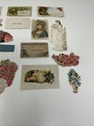 Lot Of 20 Victorian Diecuts  Calling Cards  Scraps Victorian People  Dogs  Fish