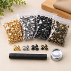 100 Sets Brass Double Cap Rivets 5 6 7 8 9mm Leather Craft Bag Diy Studs