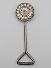 Vintage Metal Pie Crist Crimper sealer Pastry Jagging Wheel W  Tarnish