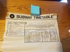 Vintage 1978 New York City Transit Authority M Subway Timetable Poster 4 Train