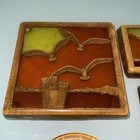 Vtg Lot Of 4- Lucite Seagulls Beach Pier Art Acrylic 1970s Design Gifts Int 