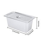 4pcs 6  Stainless Steel Deep Steam Table Pans With Lids 1 3 Size Hotel Food Prep