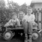 Dad Kids Wagon Us Military Post Grant Heights Tokyo Japan B w Vtg Photo