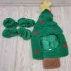 Pet Dog Christmas Tree Hat Costume Jingle Bells Leg Ankle Cuff Holiday Apparel
