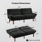Futon Sofa Bed 66 Inch Corduroy Couch Convertible With Adjustable Backrest
