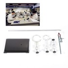 Lab Iron Stand Clamp Ring Set - 50cm Support Holder For Chemistry Experiments