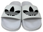 Adidas Men s Adilette Lite Slip On Slide Sandals White black Size 12 110c