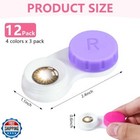 Kiseer 12 Pack Colorful Cute Contact Lens Case Bulk Box Holder Container Soak