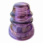 Whitall Tatum No  1 Glass Insulator Amethyst purple  Made In Usa