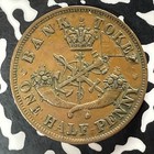 1857 Bank Of Upper Canada Half Penny 1 2 Penny Token Lot t5040