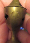 Vintage Solid Brass Candle Holder Star Cutouts India 2 Peice