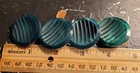 Antique Vtg Button Large Set Of 4  Art Deco Green