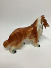 Vintage Collie Porcelain Figurine Japan Decor 9    Dog Figure Animal Collectible