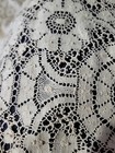 Antique Needle Point Bobbin French Lace Point De Venise Lace Tablecloth 57x82in