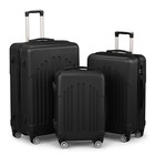 Luggage Set Of 3  Abs pc Hardside Suitcase Sets With Tsa Lock 4 Spinner Wheels