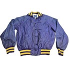 Vintage Champion De La Salle High School Varsity Bomber M Jacket Snap Vikings