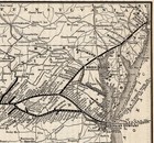 1903 Antique Chesapeake And Ohio Railway Map Vintage C   O Railroad Map 3096