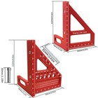 1pc 2pcs Metric Miter Triangle Ruler Layout Measuring Tool  3d Multi-angle Plast