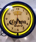 Corona Extra Lighted Wall Clock Neon Style Beer Bar Sign - Working 