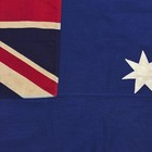 Vintage Cotton Sewn Flag Australia Banner Old Cloth Union Jack Textile Art Decor
