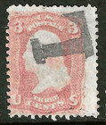 Sc  65 Ls L-5 Letter  l   Fancy Cancel 3 Cent Washington 1861 Civil War Us 97f76