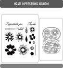 M2411 Impressions Abloom Stamps And Cut Die Diy Scrapbook Card Craft Template