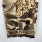 Vintage Asian Fur Rug With Tiger Image On Rug Wall Hanging Horsehair Whiskers