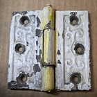2 Pairs Antique Cast Iron Door Hinges 3 5    Victorian Eastlake Style Ornate