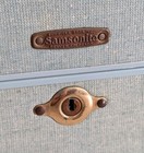 Vintage 1950s Blue Tweed Samsonite Streamlite Train Case Overnight Shwayder Bros